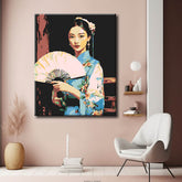Painting by Numbers Chinese Woman with Fan
